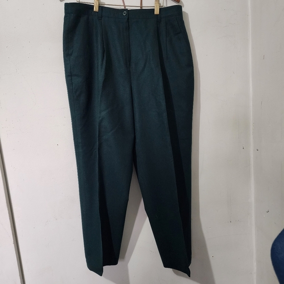Vintage Sag Harbor Green Wool Trouser Pants - Picture 1 of 7